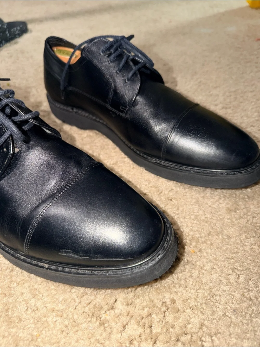 Studio Belvedere‎ Dayton Black Leather Cap Toe Oxford Dress Shoes Men’s 11.5 D